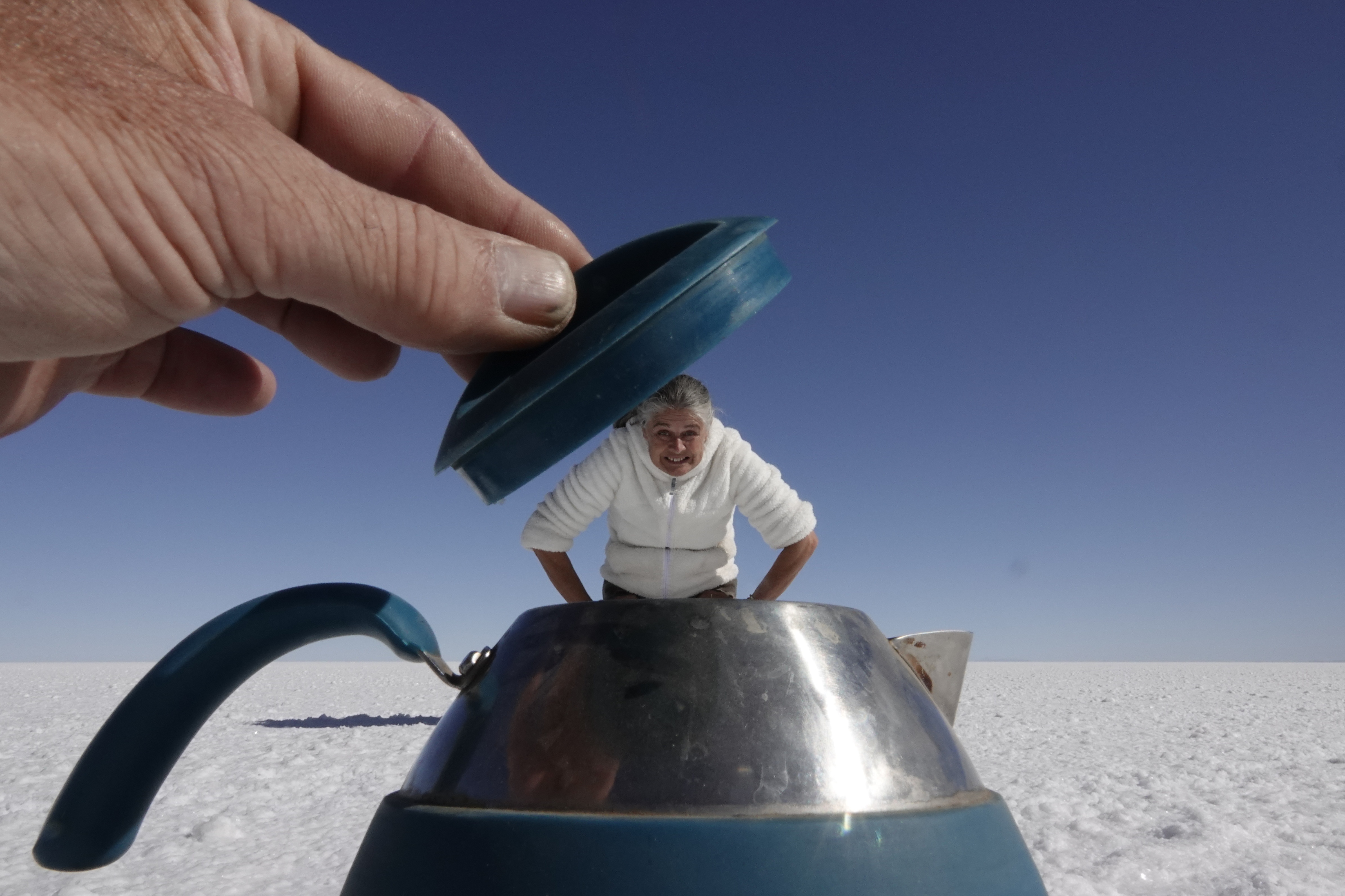 Jeu de perspective sur le salar